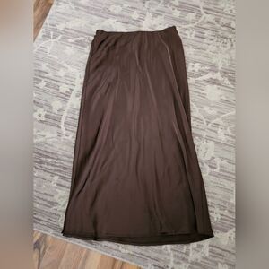 Zara Medium Chocolate Satin Skirt